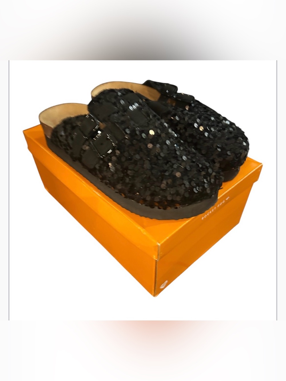 Rocket Dog Black Sequin Mule Clogs